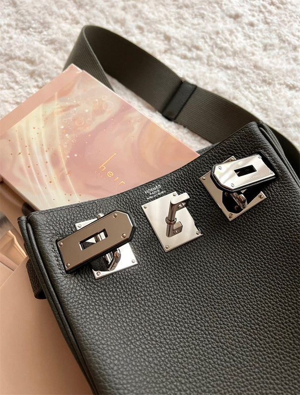  minimalist crossbody bag detail view showing craftsmanship