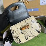 Close-up detail of statement modern women's handbag – women's everyday handbag