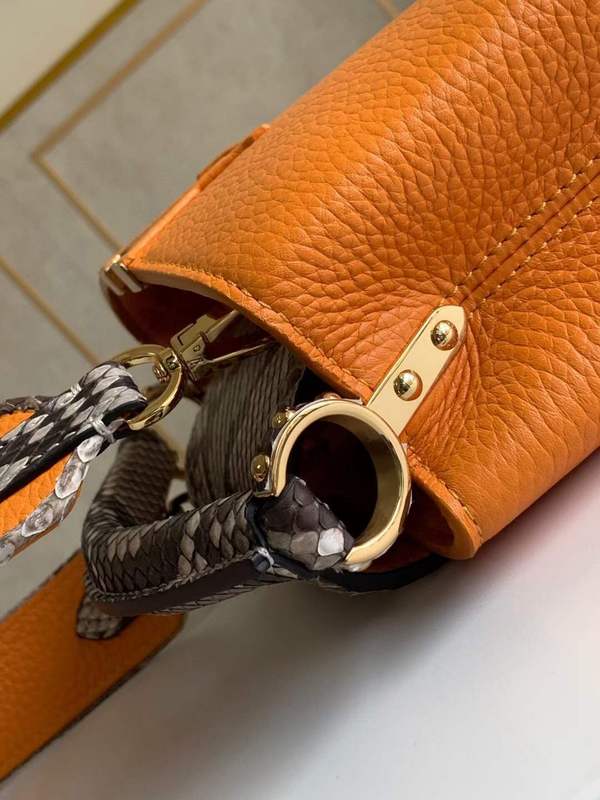 Top view of modern refined women's handbag – women's designer-style accessory