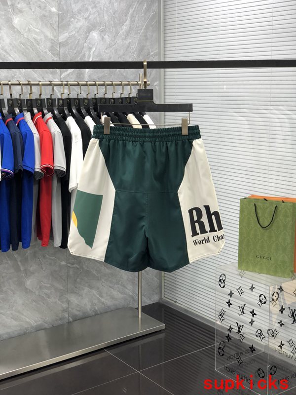 Side profile of Rhude luxury clothing with streetwear-inspired cut