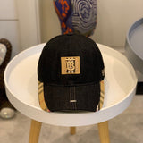 Close-up detail view of Burberry unisex cap