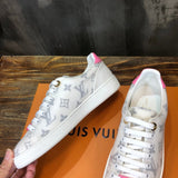 Louis Vuitton Burgundy Platform Heels - Back View
