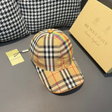 Close-up detail view of Burberry unisex cap