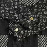 Front view of Louis Vuitton luxury clothing with runway-inspired design