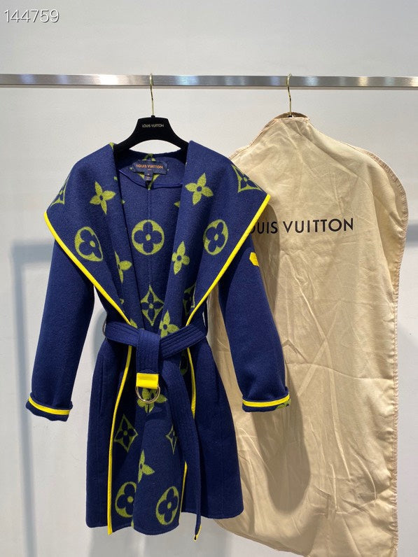 Front view of Louis Vuitton luxury clothing with contemporary cut
