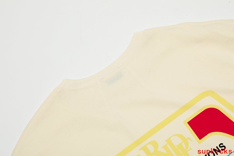 Back view of Rhude luxury clothing with signature branding