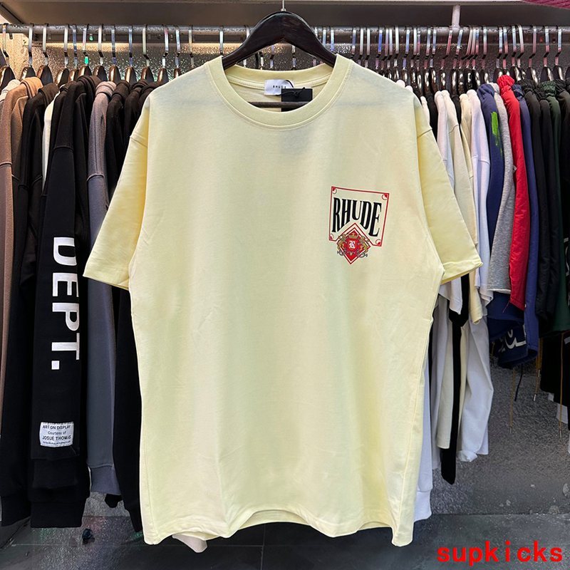 Back view of Rhude luxury clothing with runway-inspired design