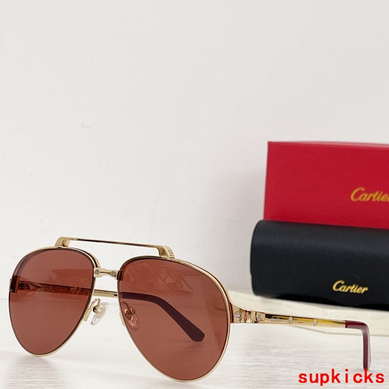 Angled view of Cartier unisex sunglasses