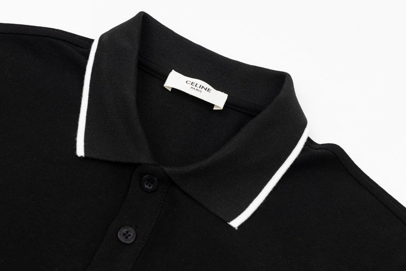 Full styled look of Polo cotton polo shirt with logo-detail design