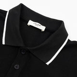 Full styled look of Polo cotton polo shirt with logo-detail design