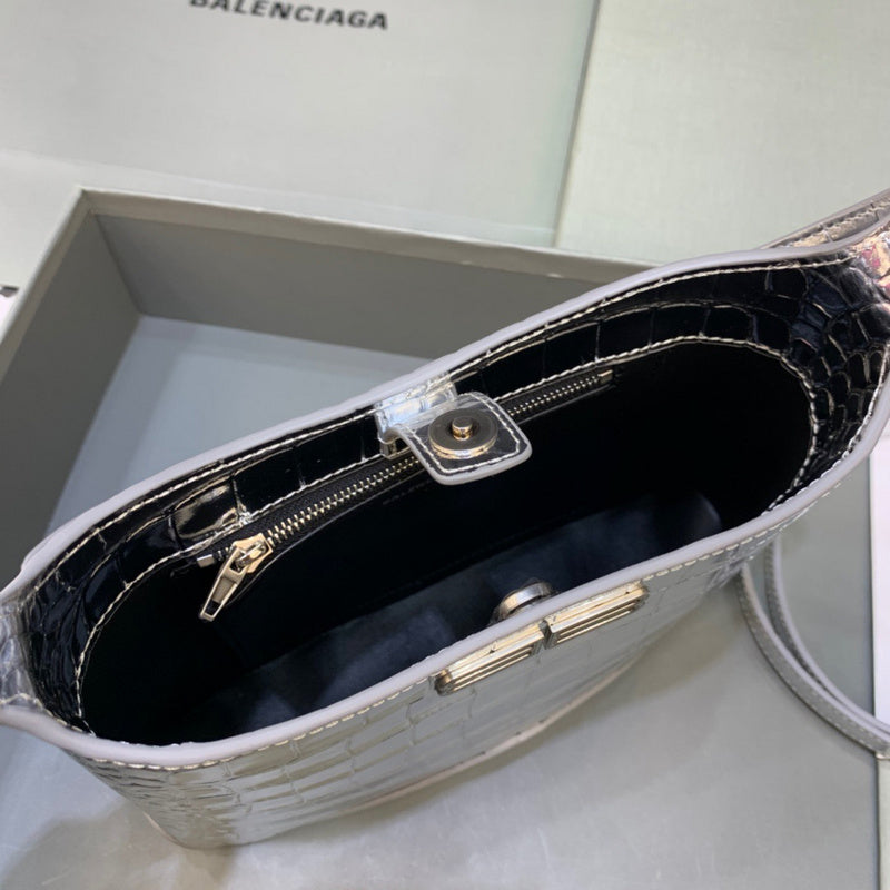Understated Faux Leather Handbag - Polished Finish | Women's Designer-Inspired Purse #395 - alternate angle view (image 8) of designer-inspired handbag