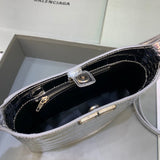 Understated Faux Leather Handbag - Polished Finish | Women's Designer-Inspired Purse #395 - alternate angle view (image 8) of designer-inspired handbag