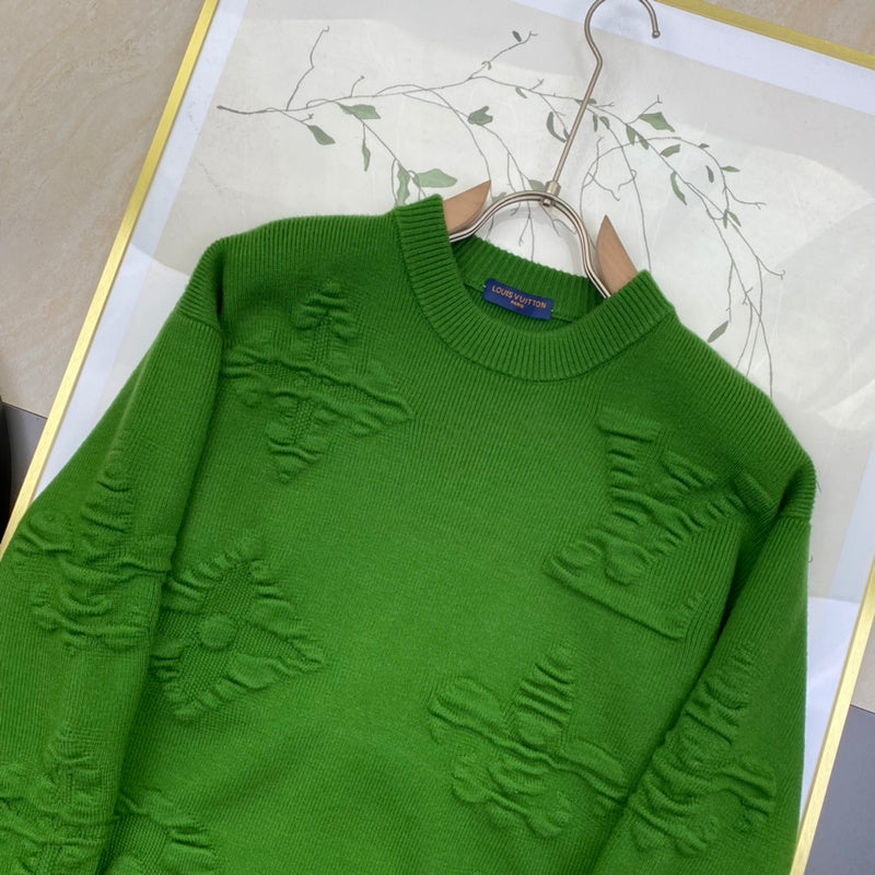Close-up detail shot of Louis Vuitton luxury clothing with relaxed-fit cut