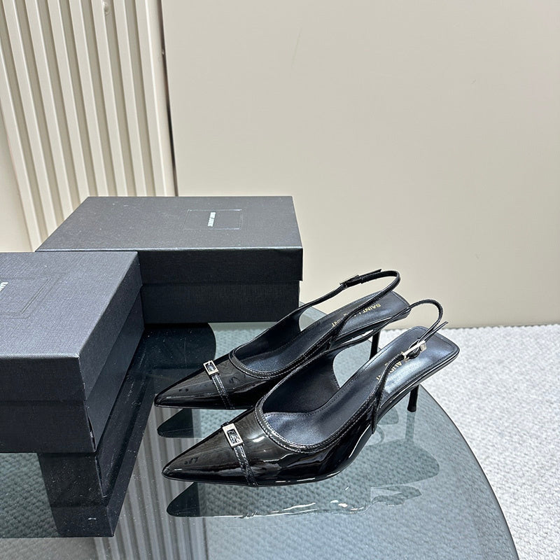 Saint Laurent luxury shoes detail shot