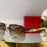 Angled view of Cartier unisex sunglasses