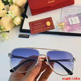 Close-up detail view of Cartier unisex sunglasses