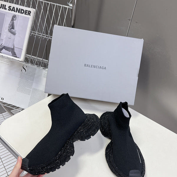 Balenciaga Burgundy Combat Boots - Sole Detail View