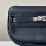 Side view of effortless structured handbag