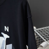 Close-up detail shot of Louis Vuitton cotton t-shirt with relaxed-fit cut