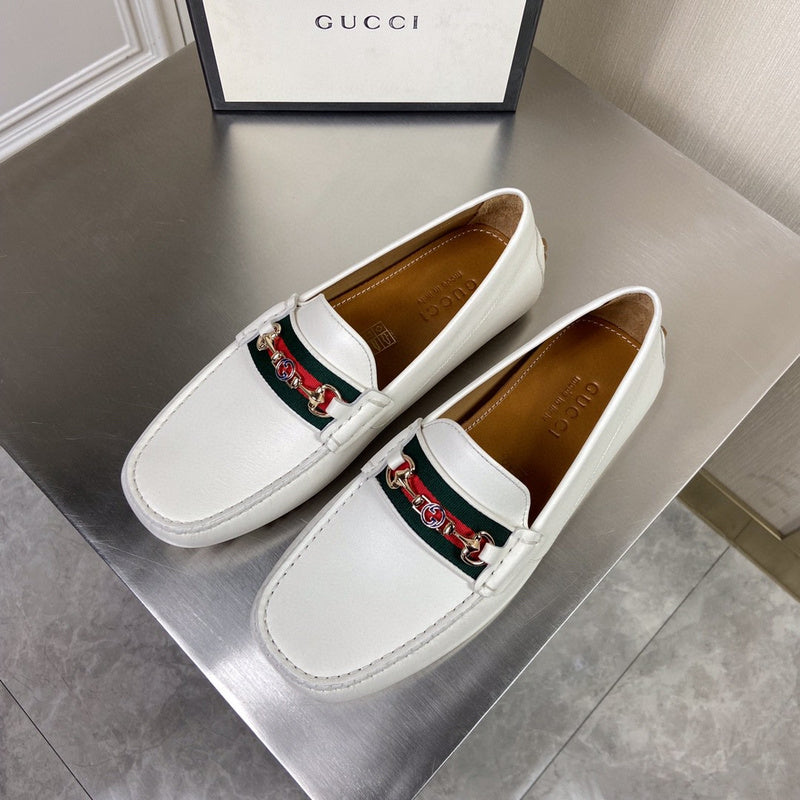 Gucci Designer sneakers in crisp white cushioned comfort fit front view