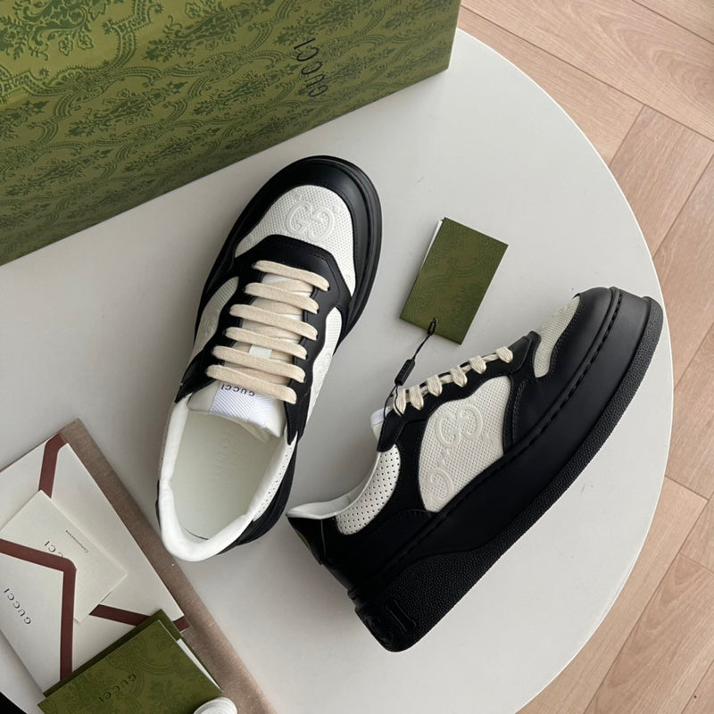Gucci sneakers detailed view showing premium designer craftsmanship