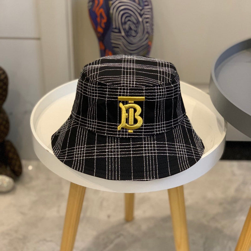 Close-up detail view of Burberry unisex cap