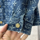 Side profile of Louis Vuitton luxury clothing with runway-inspired design