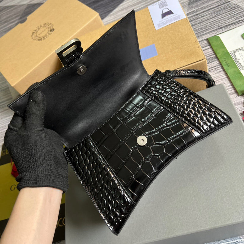 Chic Vegan Leather Handbag - Smooth Faux-Leather Exterior | Women's Fashion Handbag #301 - alternate angle view (image 8) of designer-inspired handbag