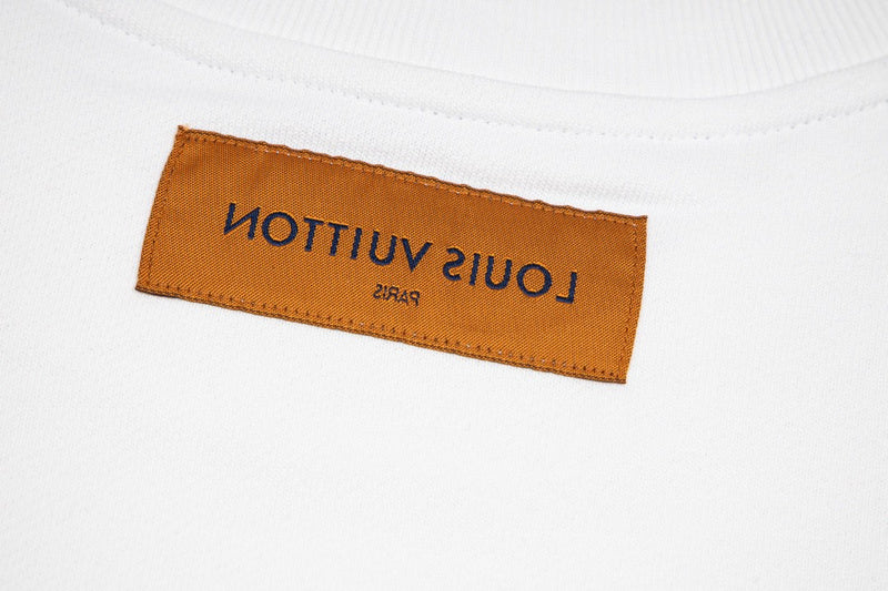 Back view of Louis Vuitton luxury clothing with logo-detail design
