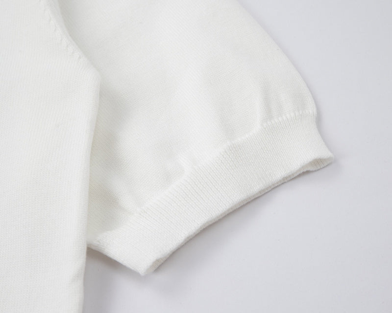 Front view of Polo cotton polo shirt with signature branding
