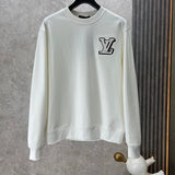 Front view of Louis Vuitton luxury clothing with logo-detail design