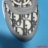 Dior Chocolate Brown Chunky Platform Sneakers - Close-Up Texture View