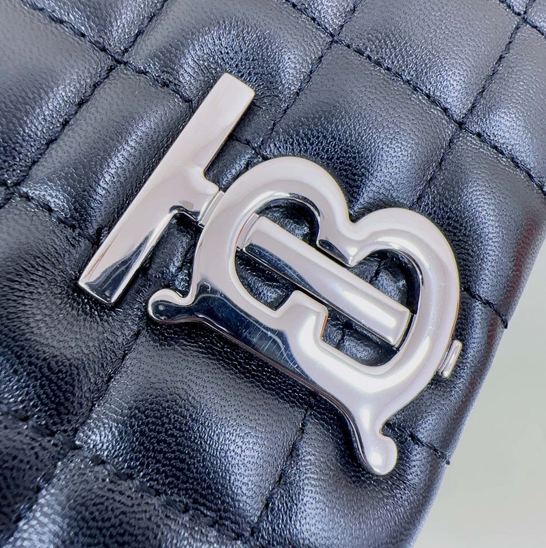 Sophisticated Vegan Leather Handbag - Versatile Everyday Design | Women's Designer-Inspired Purse #1074 - texture close-up (image 9) of designer-inspired handbag