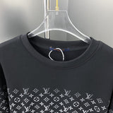 Close-up detail shot of Louis Vuitton luxury clothing with streetwear-inspired cut