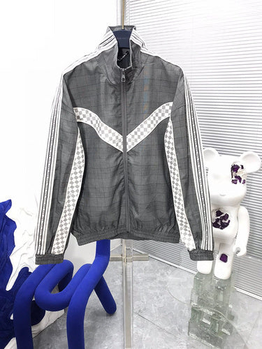 Close-up detail shot of Louis Vuitton luxury clothing with relaxed-fit cut