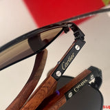 Close-up detail view of Cartier unisex sunglasses