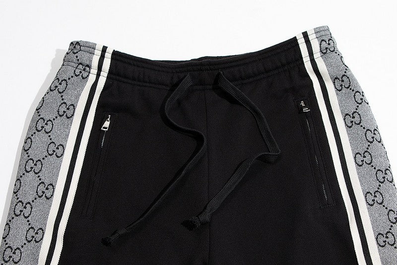 Close-up detail shot of Gucci luxury clothing with tailored silhouette