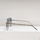 Close-up detail view of Louis Vuitton unisex sunglasses