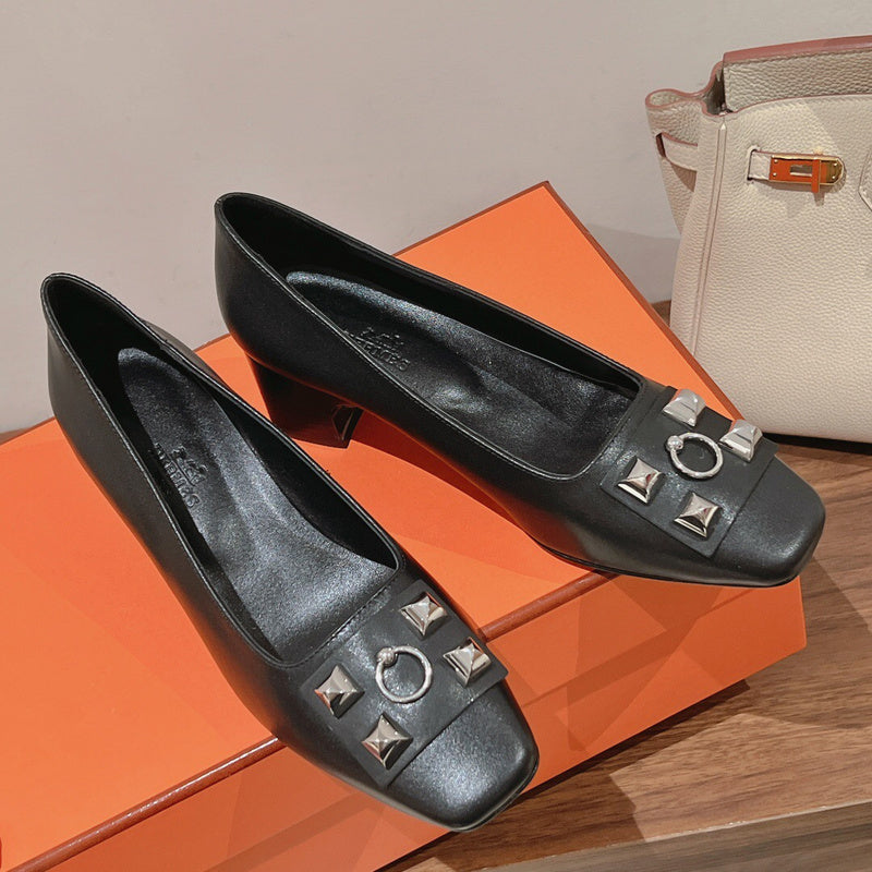 Hermès Chocolate Brown Ankle Strap Heels - Sole Detail View