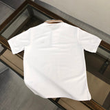 Close-up detail shot of Louis Vuitton cotton t-shirt with contemporary cut