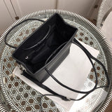 Close-up detail of modern chic women's handbag – women's luxury handbag