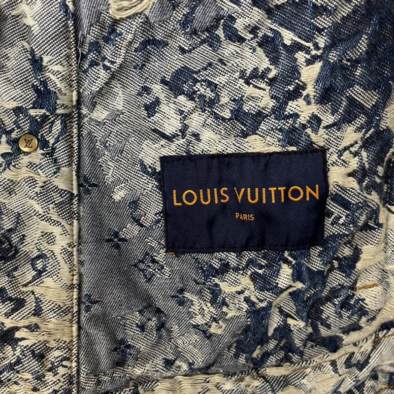 Close-up detail shot of Louis Vuitton luxury clothing with streetwear-inspired cut