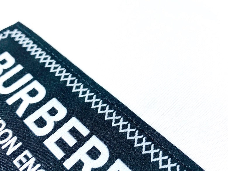 Burberry luxury t-shirt detail shot