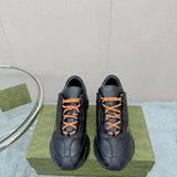 Gucci all-black luxury sneakers view 6 heritage-inspired look