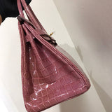 Side view of chic structured handbag