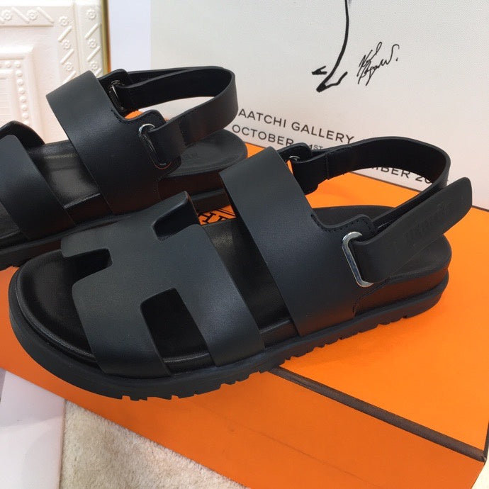 Hermès Chocolate Brown Slip-On Sneakers - Heel Detail View