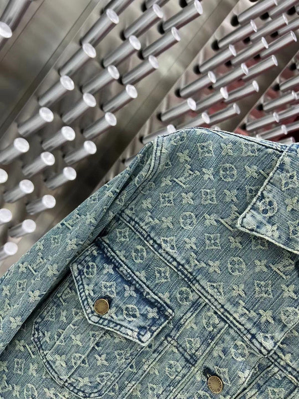 Front view of Louis Vuitton luxury clothing with everyday silhouette
