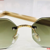Close-up detail view of Cartier unisex sunglasses