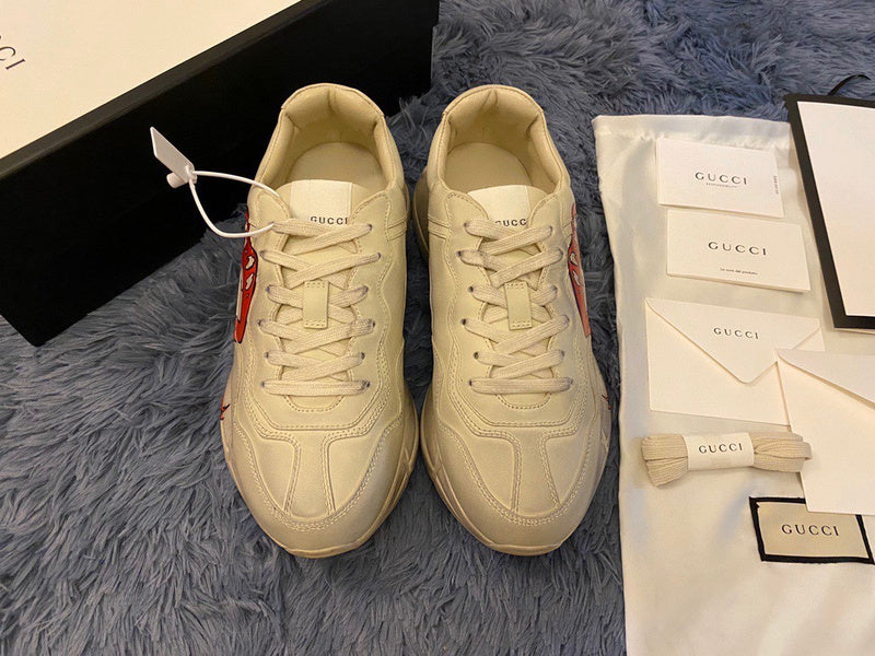Gucci stone beige luxury sneakers view 9 classic court silhouette