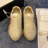 Gucci stone beige luxury sneakers view 9 classic court silhouette